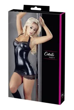 Petit Robe Sexy Simili Cuir Et Dentelle -SexToys Soldes petit robe sexy simili cuir et dentelle 4
