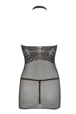 Petite Robe Lingerie Résille Noire Dentelle Poitrine Et String -SexToys Soldes petite robe lingerie resille noire dentelle poitrine et string 4