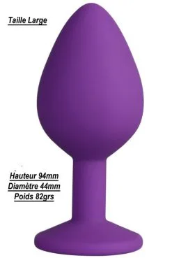 Plug Anal Bijou Violet Large 9cm -SexToys Soldes plug anal bijou violet large 9cm 2