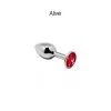 Plug Anal Métal Bijou Rouge Taille M