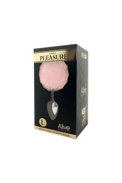 Plug Anal Métal Fluffy L Rose -SexToys Soldes plug anal metal fluffy l rose 1