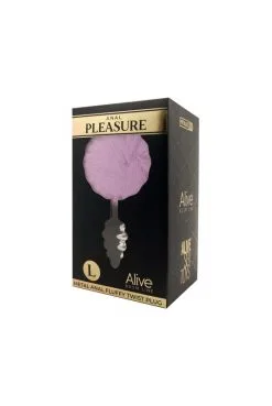 Plug Anal Métal Fluffy Twist L Mauve -SexToys Soldes plug anal metal fluffy twist l mauve 1