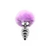 Plug Anal Métal Fluffy Twist M Mauve