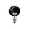 Plug Anal Métal Fluffy Twist M Noir