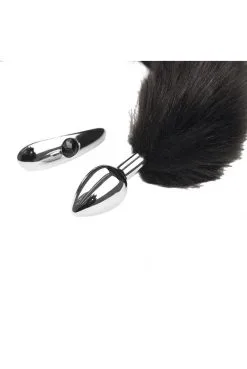 Plug Interchangeable Aluminium Queue Noire Souple -SexToys Soldes plug interchangeable aluminium queue noire souple 3