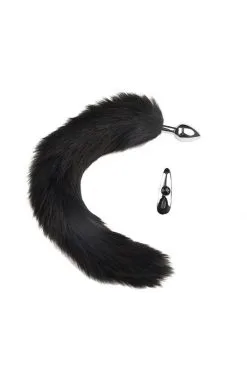 Plug Interchangeable Aluminium Queue Noire Souple -SexToys Soldes plug interchangeable aluminium queue noire souple 4