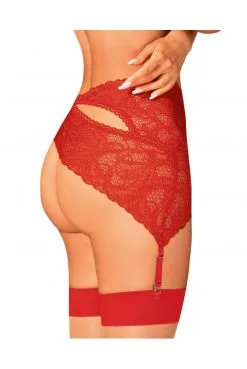 Porte Jarretelles Diagonale Rouge Atenica -SexToys Soldes porte jarretelles diagonale rouge atenica 3