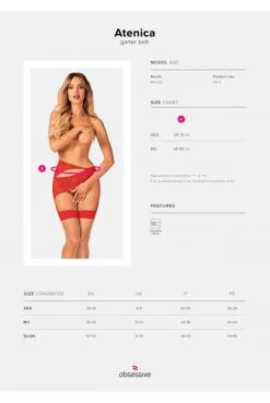 Porte Jarretelles Diagonale Rouge Atenica -SexToys Soldes porte jarretelles diagonale rouge atenica 6