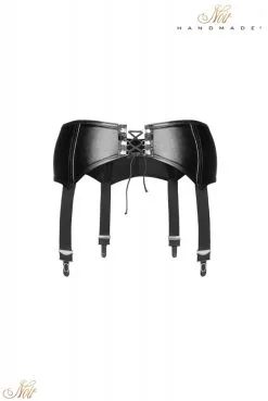 Porte Jarretelles Lacé Fetish WetLLook Noir HandMade -SexToys Soldes porte jarretelles lace fetish wetllook noir handmade 3