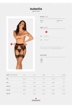 Porte Jarretelles Noir Isabellia -SexToys Soldes porte jarretelles noir isabellia 12