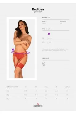 Porte Jarretelles Rediosa Rouge -SexToys Soldes porte jarretelles rediosa rouge 4