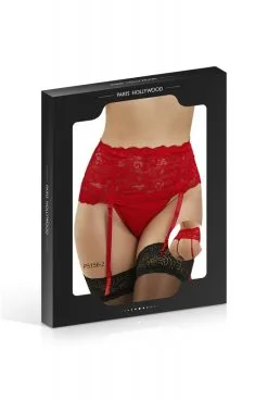 Porte Jarretelles Rouge Et String -SexToys Soldes porte jarretelles rouge et string 4