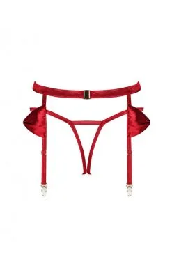 Porte Jarretelles String Ouvert Rouge Noeuds Rubinesa -SexToys Soldes porte jarretelles string ouvert rouge noeuds rubinesa 3