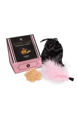 Poudre Comestible Chocolat Aphrodisiaque Et Plumeau