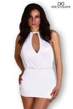 Robe Blanche Cache Coeur Dos Nu