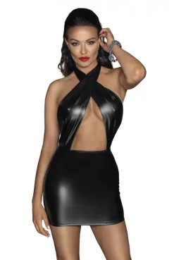 Robe Bustier Fetish Dos Nu Wetlook -SexToys Soldes robe bustier fetish dos nu wetlook 3