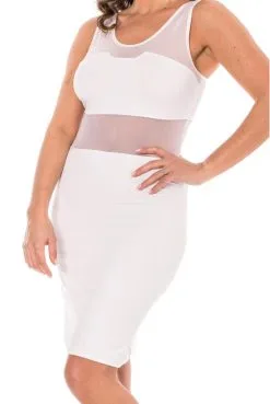 Robe Cocktail Maille Transparente Blanche -SexToys Soldes robe cocktail maille transparente blanche 3