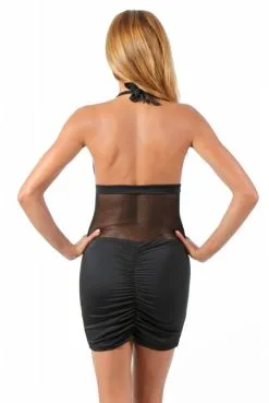 Robe Courte Laçage Noir -SexToys Soldes robe courte lacage noir 2