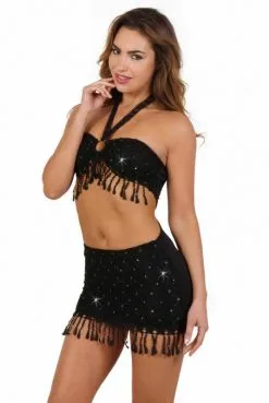 Robe Effet 2 Pièces à Franges