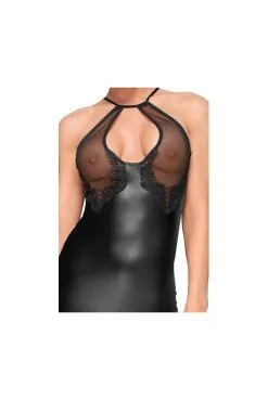 Robe Fetish Courte Moulante Seins Transparents -SexToys Soldes robe fetish courte moulante seins transparents 2