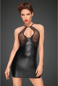 Robe Fetish Courte Moulante Seins Transparents
