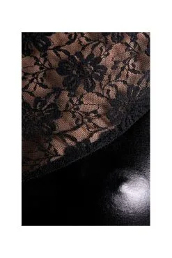 Robe Fetish Wetlook Et Dentelle Sexy Noire -SexToys Soldes robe fetish wetlook et dentelle sexy noire 2