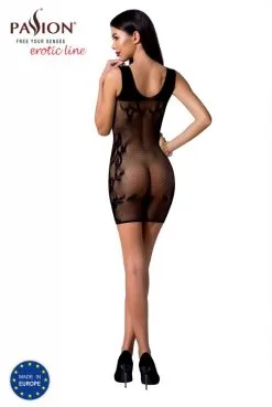 Robe Lingerie Devant Croisillons Ouverts Noir -SexToys Soldes robe lingerie devant croisillons ouverts noir 3