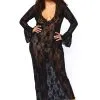 Robe Lingerie Longue Grande Taille Sexy