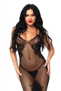 Robe Lingerie Longue Résille Dentelle Dos Croisé -SexToys Soldes robe lingerie longue resille dentelle dos croise 3