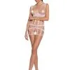 Robe Lingerie Ultra Ouverte Résille Blanche