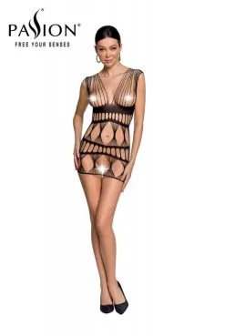 Robe Lingerie Ultra Ouverte Résille Noire