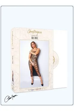 Robe Longue Devant Résille Dos Fermé -SexToys Soldes robe longue devant resille dos ferme 5