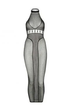 Robe Longue Sexy Duo Résille Et Filet -SexToys Soldes robe longue sexy duo resille et filet 3