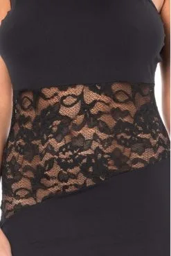 Robe Noire Asymétrique Dentelle -SexToys Soldes robe noire asymetrique dentelle 3
