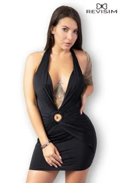 Robe Noire Club Décolleté Vertige Nombril