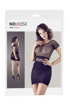 Robe Résille Noire Haut Larges Mailles -SexToys Soldes robe resille noire haut larges mailles 5