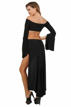 Robe Sexy Noir Asymétrique Spazm -SexToys Soldes robe sexy noir asymetrique spazm 2