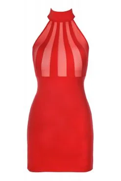 Robe Sexy Rouge ClubWear Demie Transparente -SexToys Soldes robe sexy rouge clubwear demie transparente 3