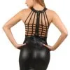Robe Sexy WetLook Fetish Moulante Noir Dos Strappy