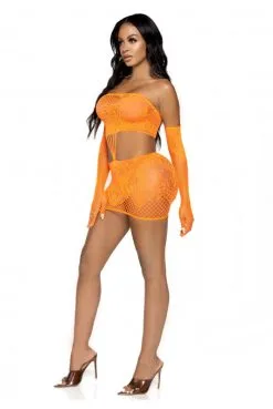 Robe Tube Sexy Orange Et Gants Dentelle Résille 8 Robe Tube Sexy Orange Et Gants Dentelle Résille -SexToys Soldes robe tube sexy orange et gants dentelle resille 2