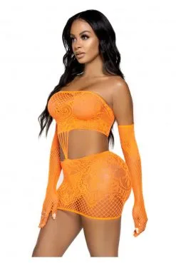 Robe Tube Sexy Orange Et Gants Dentelle Résille 9 Robe Tube Sexy Orange Et Gants Dentelle Résille -SexToys Soldes robe tube sexy orange et gants dentelle resille 3
