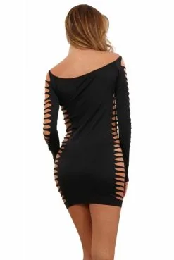 Robe Ultra Sexy ClubWear Ajourée Noire -SexToys Soldes robe ultra sexy clubwear ajouree noire 3
