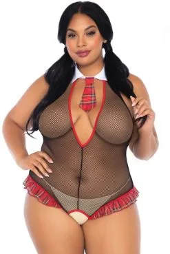 School Girl Crotchless Teddy +