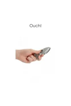 Set 3 Plugs Pailletés Argentés Acrylique Ouch! -SexToys Soldes set 3 plugs pailletes argentes acrylique ouch 3