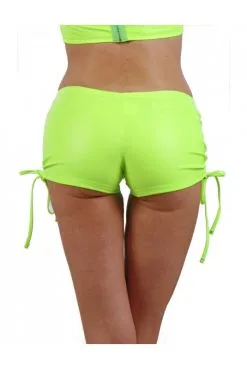 Short Fetish Wetlook Jaune Néon Réglable -SexToys Soldes short fetish wetlook jaune neon reglable 2