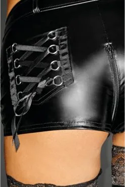 Short Sexy Zip Fetish SelFish Noir HandMade -SexToys Soldes short sexy zip fetish selfish noir handmade 5