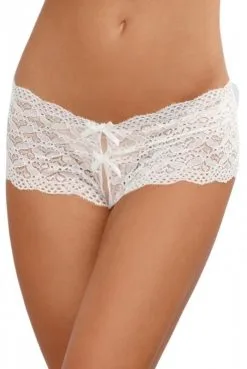 Shorty Dentelle Blanche Ouvert Fesses Coeur -SexToys Soldes shorty dentelle blanche ouvert fesses coeur 3