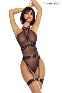 Soutien Gorge Fetish Tour De Cou Harnais Fetish Satiné Noir -SexToys Soldes soutien gorge fetish tour de cou harnais fetish satine noir 2