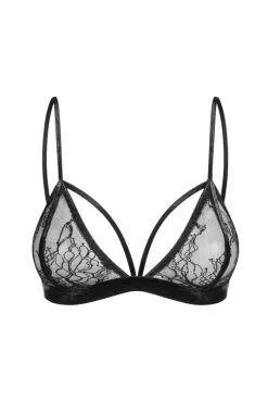 Soutien Gorge Triangle Dentelle Et Velours Petite Noir -SexToys Soldes soutien gorge triangle dentelle et velours petite noir 2
