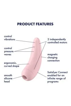 Stimulateur Clitoridien Connecté Rose Curvy 2 Satisfayer -SexToys Soldes stimulateur clitoridien connecte rose curvy 2 satisfayer 4